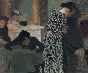 Edouard Vuillard the flowered dress oil painting artist